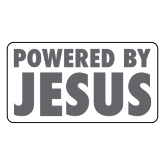 Powered By Jesus Sticker (Grey)